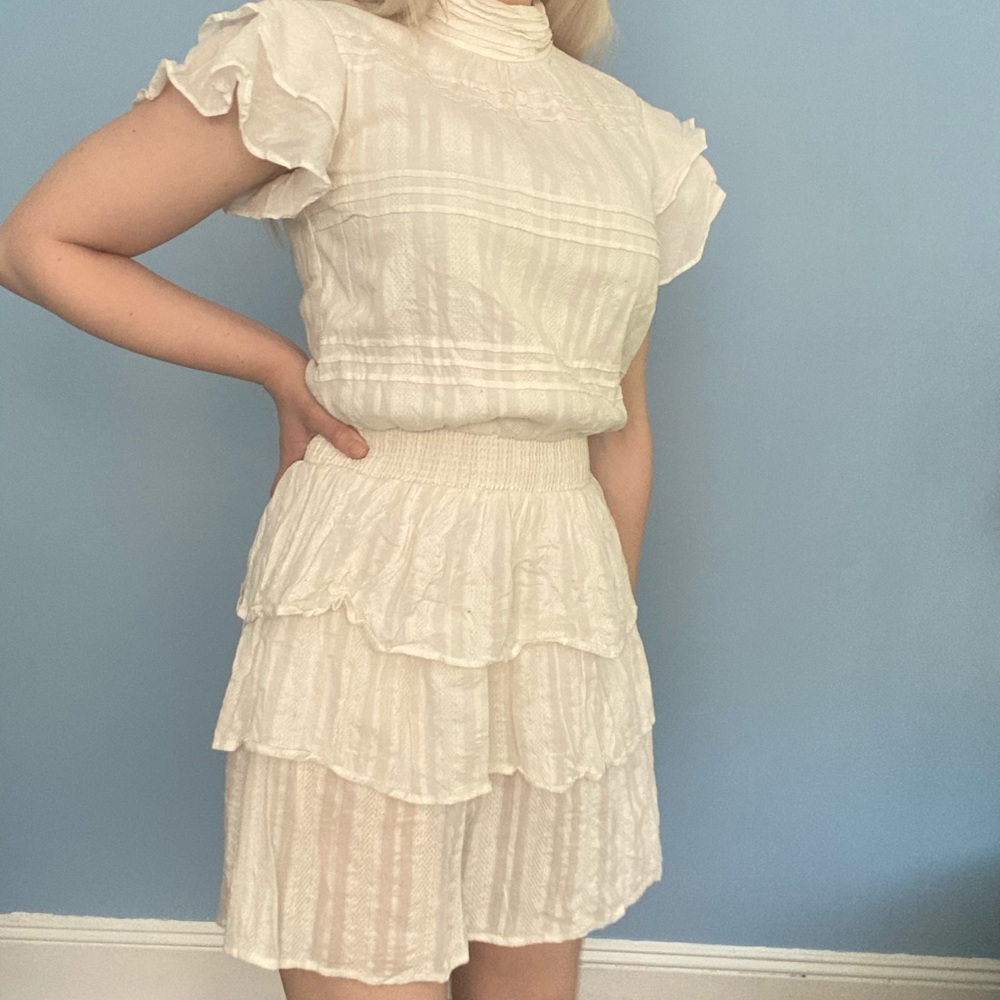 Vero Moda White Ruffled Mini Dress - Picture 5 of 6